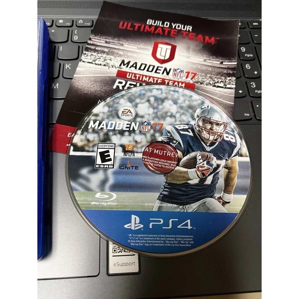 Madden NFL 17 Sony‎ PlayStation 4 PS4 EA Sports Football Game Rob Gronkowski